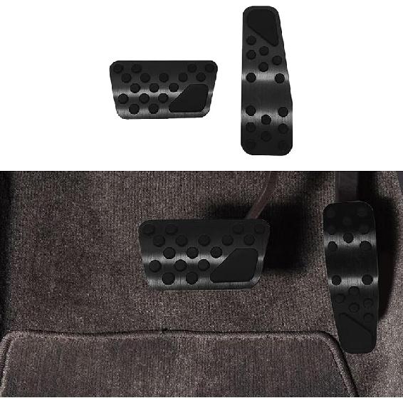 Auto Aluminum Pedal Covers, Auto No Drilling Accelerator Pedal Covers, Anti-Slip Aluminum Brake Gas Pedal Pads, Nonslip Car Pedal Pads for Dodge