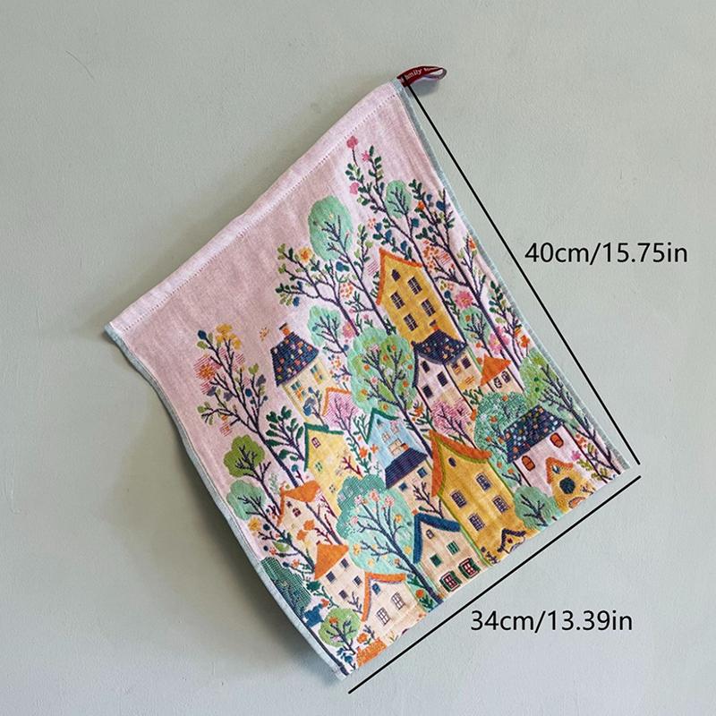 34X40Cm Large Hand Towels 4-Layer 100% Cotton Gauze Quick-Dry Dishcloths, Decorative Tea Towels For Kitchen & Bathroom