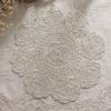 Rose Placemat, Round Embroidered Light Breathable Placemat, Protects Against Stains Burns Scratches Coasters, for Kitchen Dining Room