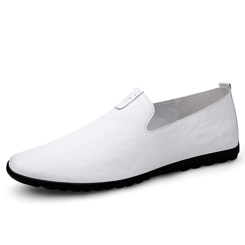 

Модная простая деловая повседневная обувь Ручной работы кожаные лоферы Повседневная обувь слипоны Легкие мокасины Универсальная мужская обувь для ходьбы 37