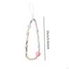 Beaded Phone Lanyard Cute Bracelet Keychain Bag Pendant Decoration Wrist Strap