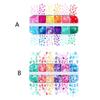 12Grids/Box Alphabets Shimmering Letters Thick Glitter Epoxy Resin Festival Thick Letters Mixed Sequins