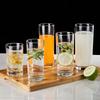 1pcs Advanced Style Multiple Capacity Juice Beverage Cups Het-resistant Round Transparent Glass Cups Hotel Restaurant Water Cups