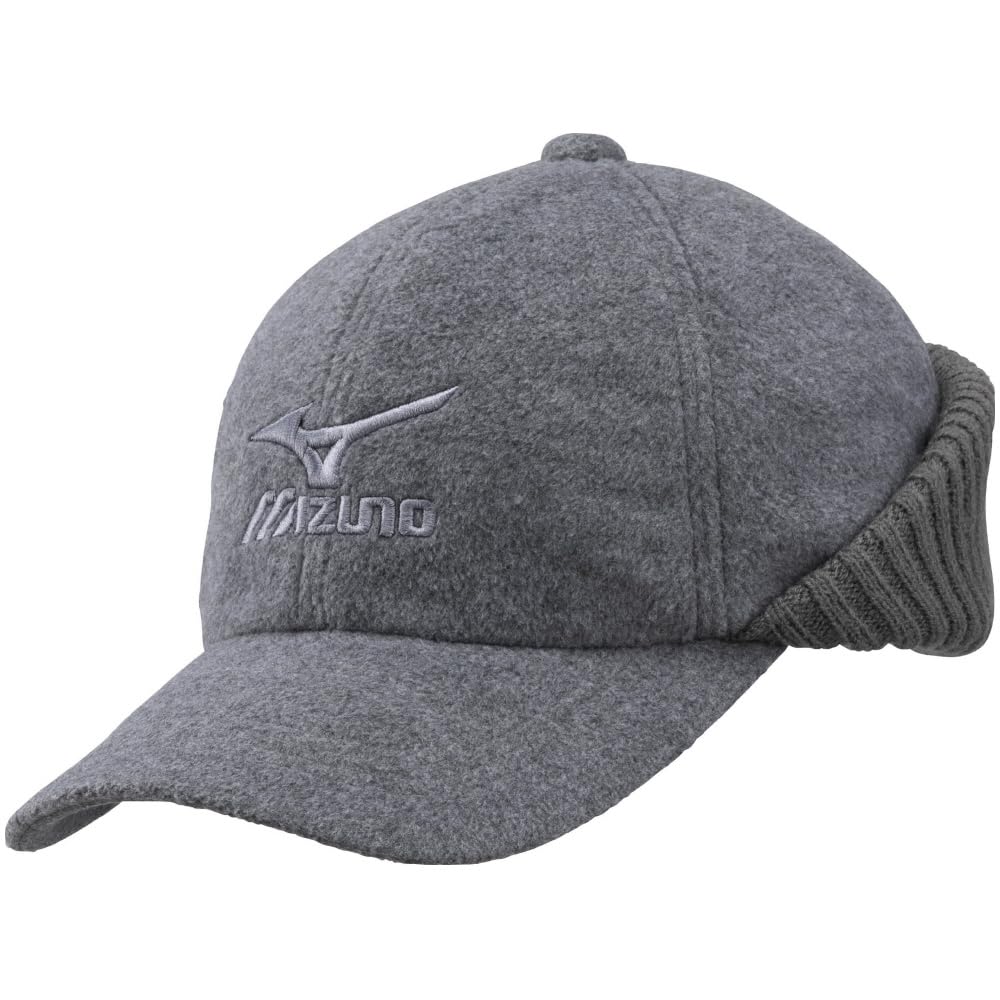 

Mizuno Breath Thermo Fleece Cap with and Unisex C2JWA601 Earmuffs, Moisture-Wicking Heat-Generating Hat, Gray, (Head Circumference 55-60cm), серый