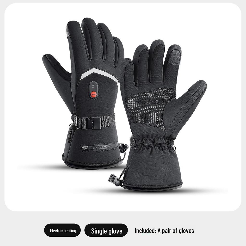 Winter Windproof Electric Heated Touchscreen Gloves for Outdoor Activities, Riding, and Skiing - Unisex Coldproof Warm Gear