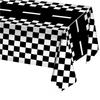 Checkered Race Car Party Tablecloths Black White Checkered Flag Tablecloth Racetrack Tablecover Racing Birthday Party Supplies
