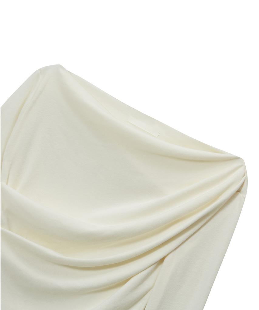 CNVS Boat Neck Draped Long Sleeve T-Shirt (3 Colors)