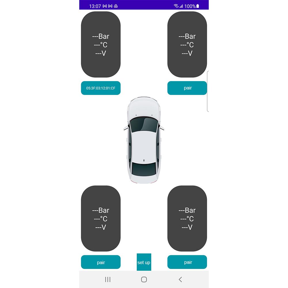 Car TPMS Tire Pressure Monitoring System Mobile Phone Display Bluetooth-compatible Tyre Pressure Monitoring System Accessories