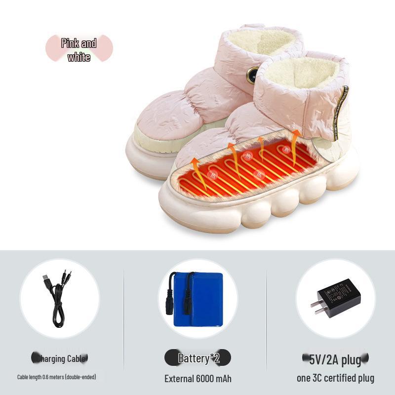 

Far-Infrared Heated Cotton Shoes for Winter - Temperature-Controlled Foot Warmers for Cold Protection and Heat Therapy Size 40-41 (Runs small by one size)