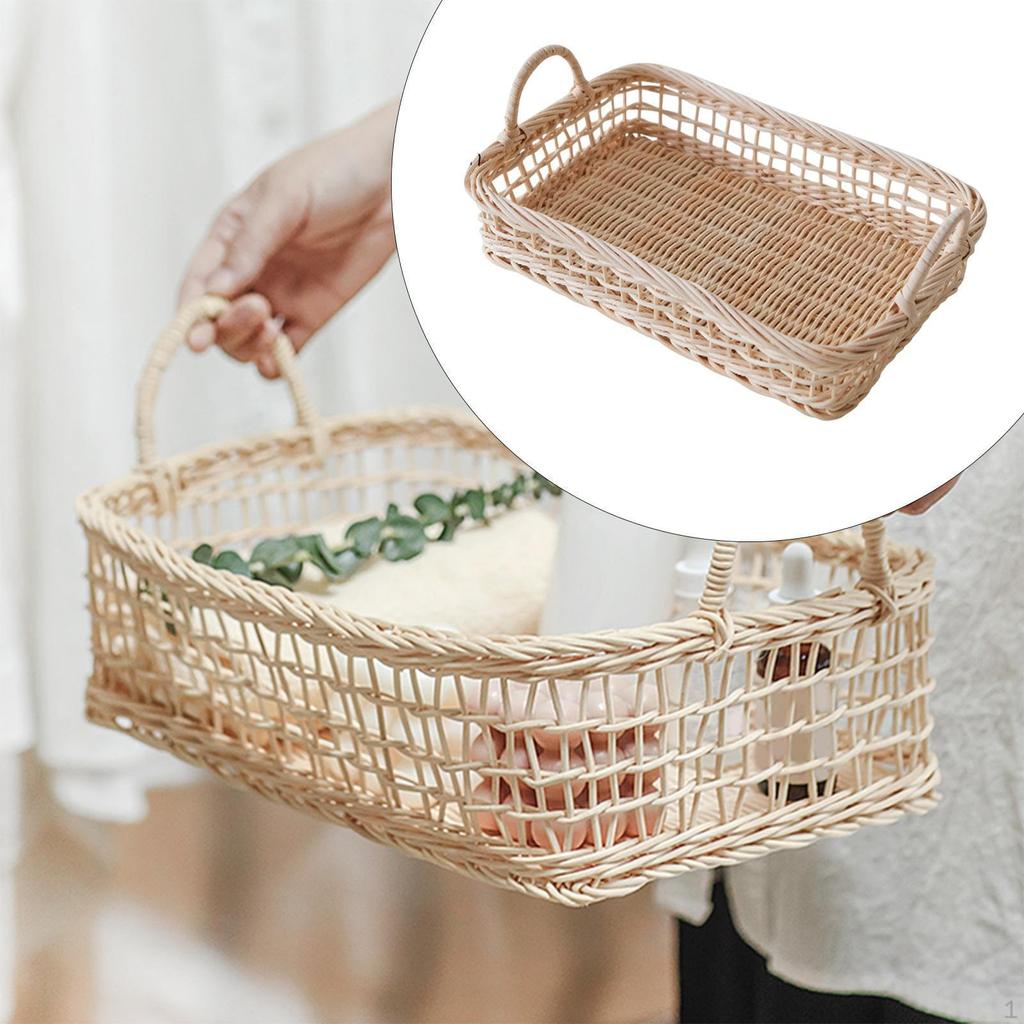 Handmade Storage Basket Sundries Decorative Utility Organizer Picnic