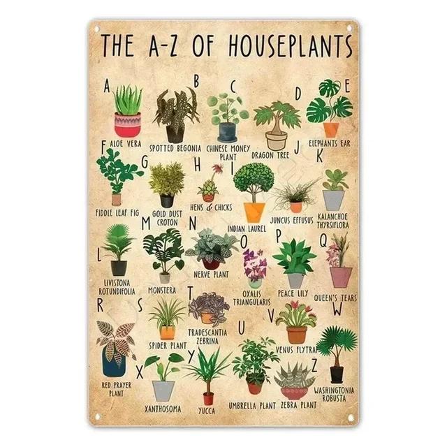 Vintage Metal Tin Signs for Wall Decor Gardening Plants Art Posters Iron Painting for Man Cave Home Cafe Garden Club Bar Retro
