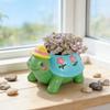 1 cute turtle flowerpot, fun home windowsill animal shaped flowerpot, hand-painted resin handicraft