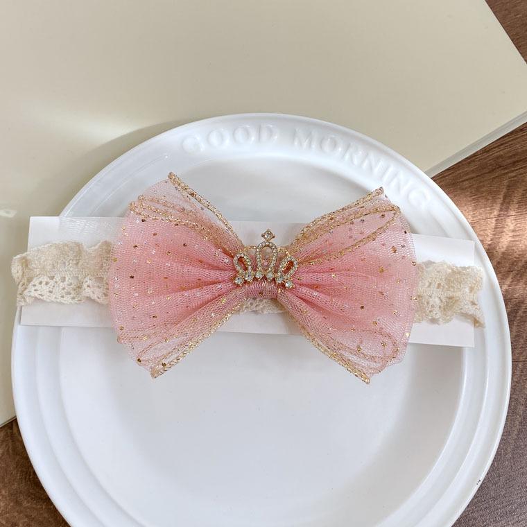 Korean Style Rhinestone Bow Baby Headband - Versatile, Non-Tightening Princess Hair Accessory