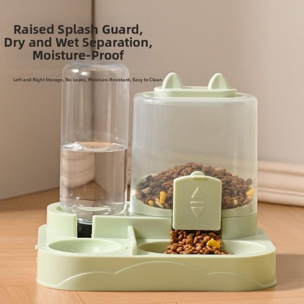 2-in-1 Pet Food Dispenser Automatic Slow Cat Dog Bowl Durable Pet Water Dispenser  Dry Food Use