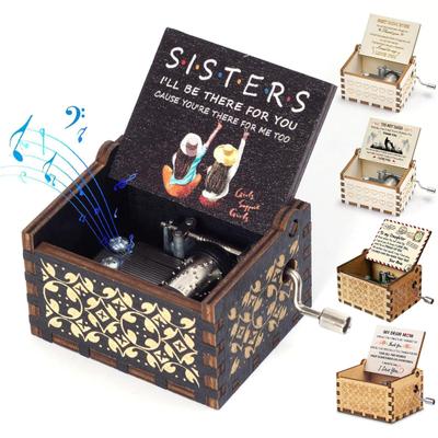 You Are My Sunshine Music Box Gifts Engraved Vintage Wooden Music Boxes
