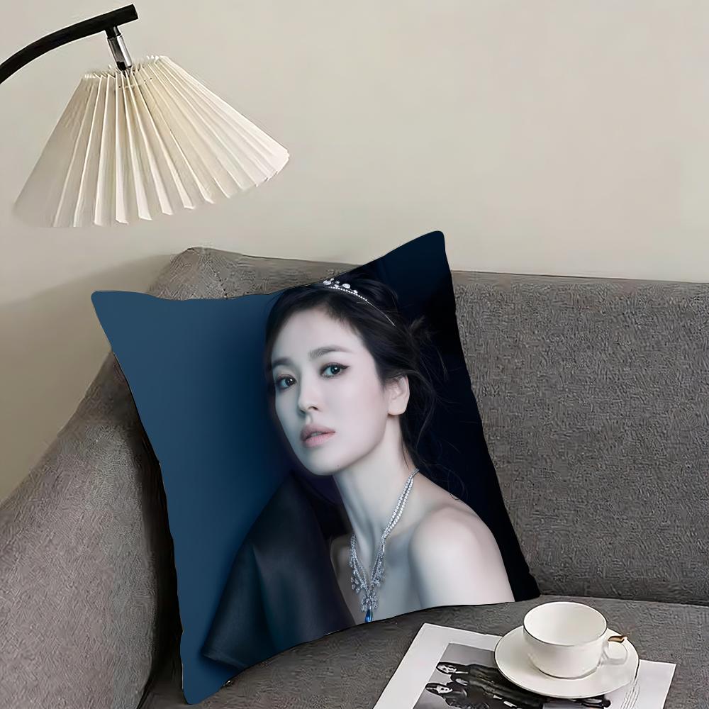 Song Hye - Kyo Cushion Cover Reversible Plush Pillow Cover – For car, sofa, bedroom, perfect as a gift.