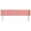 VidaXL Tête de lit avec oreilles Rose 163x16x78-88 cm Velours3119065