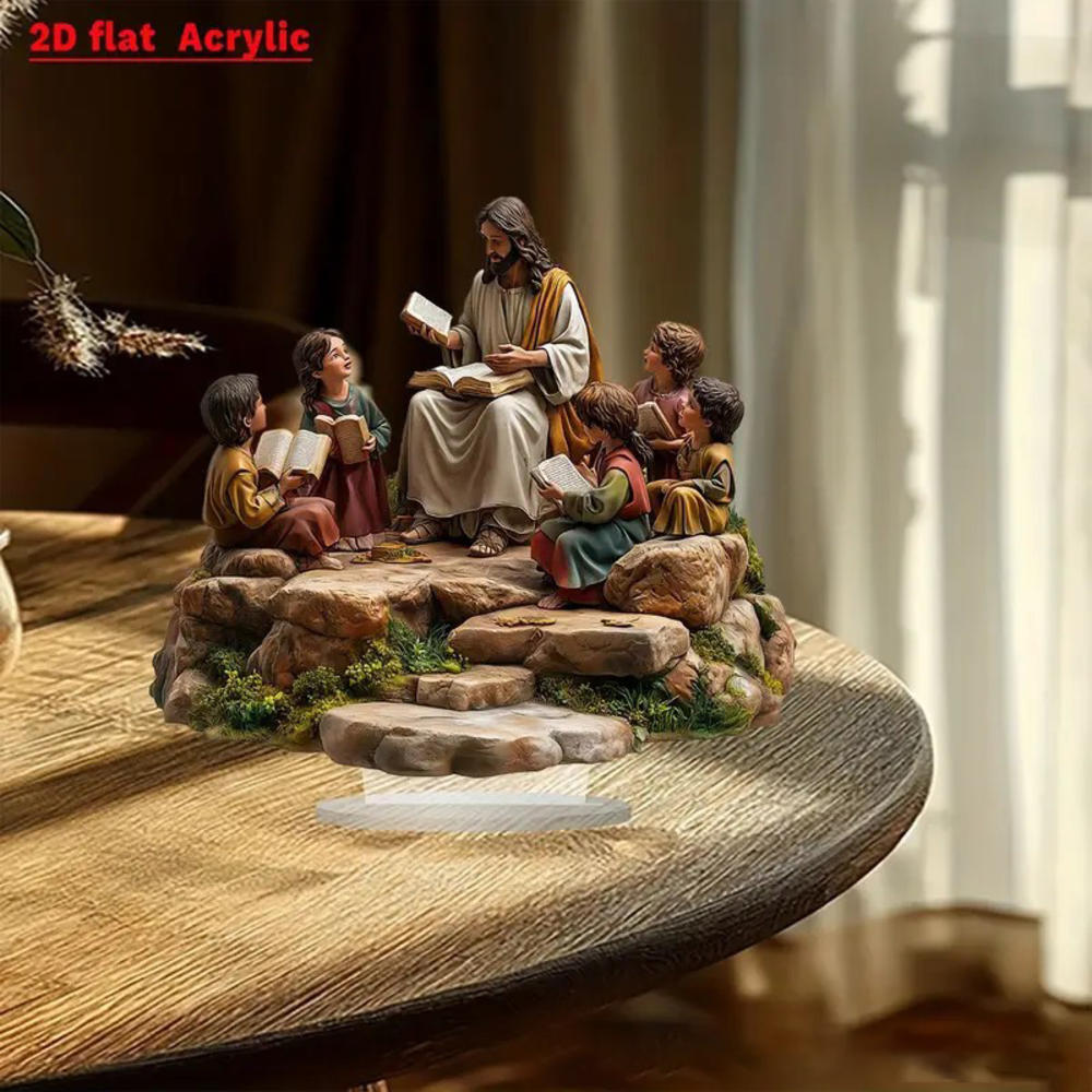 2026 New Nativity Jesus Birth Scene Xmas Table Centerpiece Accessory 2D Flat Acrylic for Home Office Decoration Party Ornment