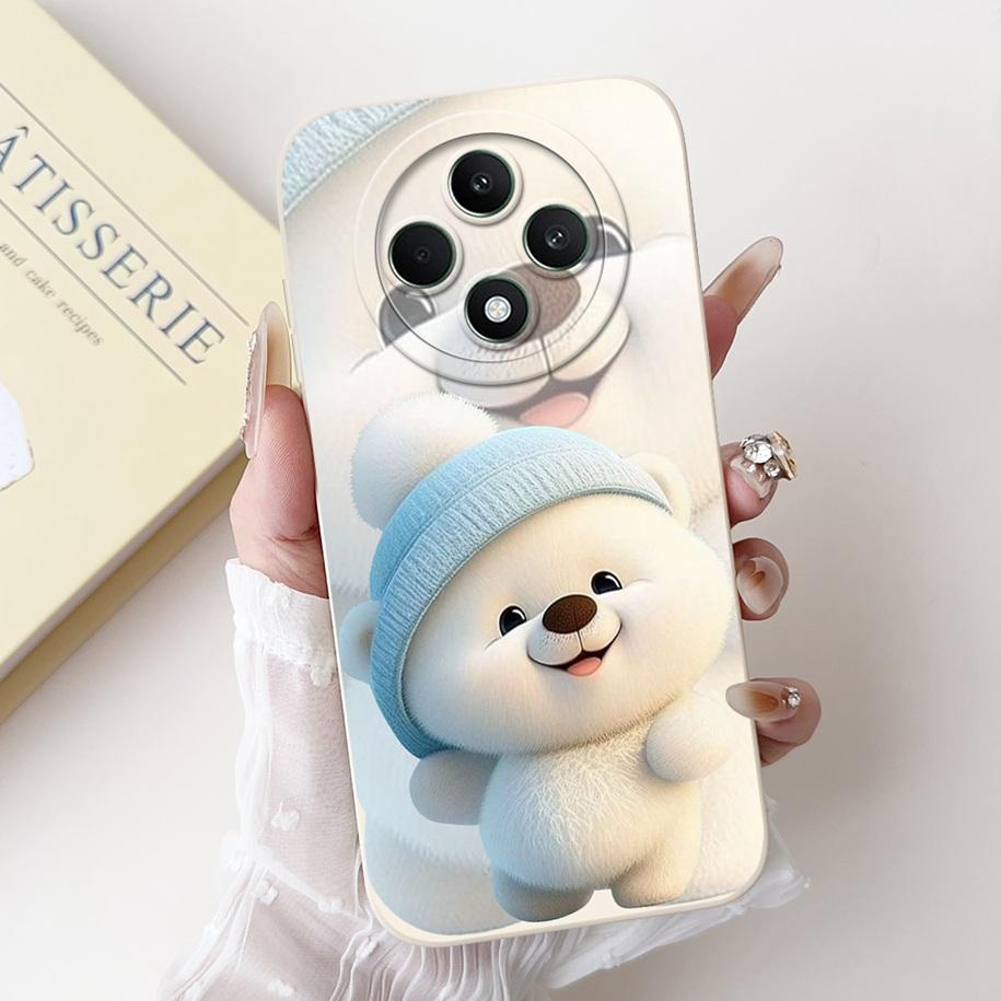 For OPPO Reno 12F 5G Case CPH2637 Lovely Panda Rabbit Liquid Silicone Durable Back Cover For OPPO Reno12F Reno12 FS F27 5G Coque