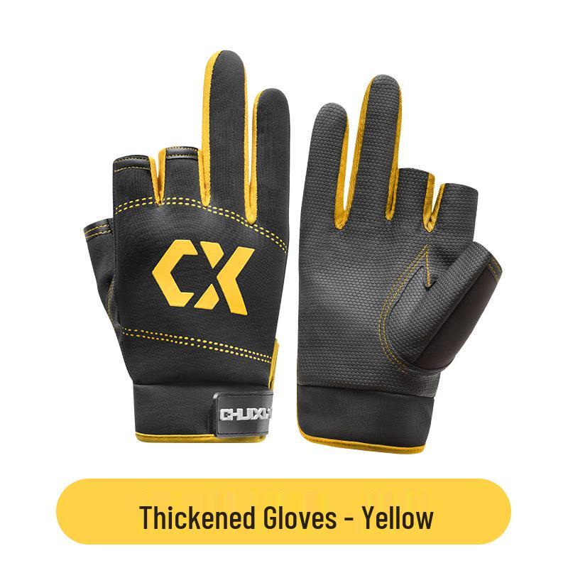 Men's Ultra-Thin Waterproof Fishing Gloves with Sun Protection, Anti-Prick Design, and Anti-Slip Three-Finger Cut for Summer Fly Fishing