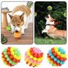 Colorful Chew Toy Ball for Dogs, Multifunctional Interactive Soft Rubber Chew Teething Ball for Pets