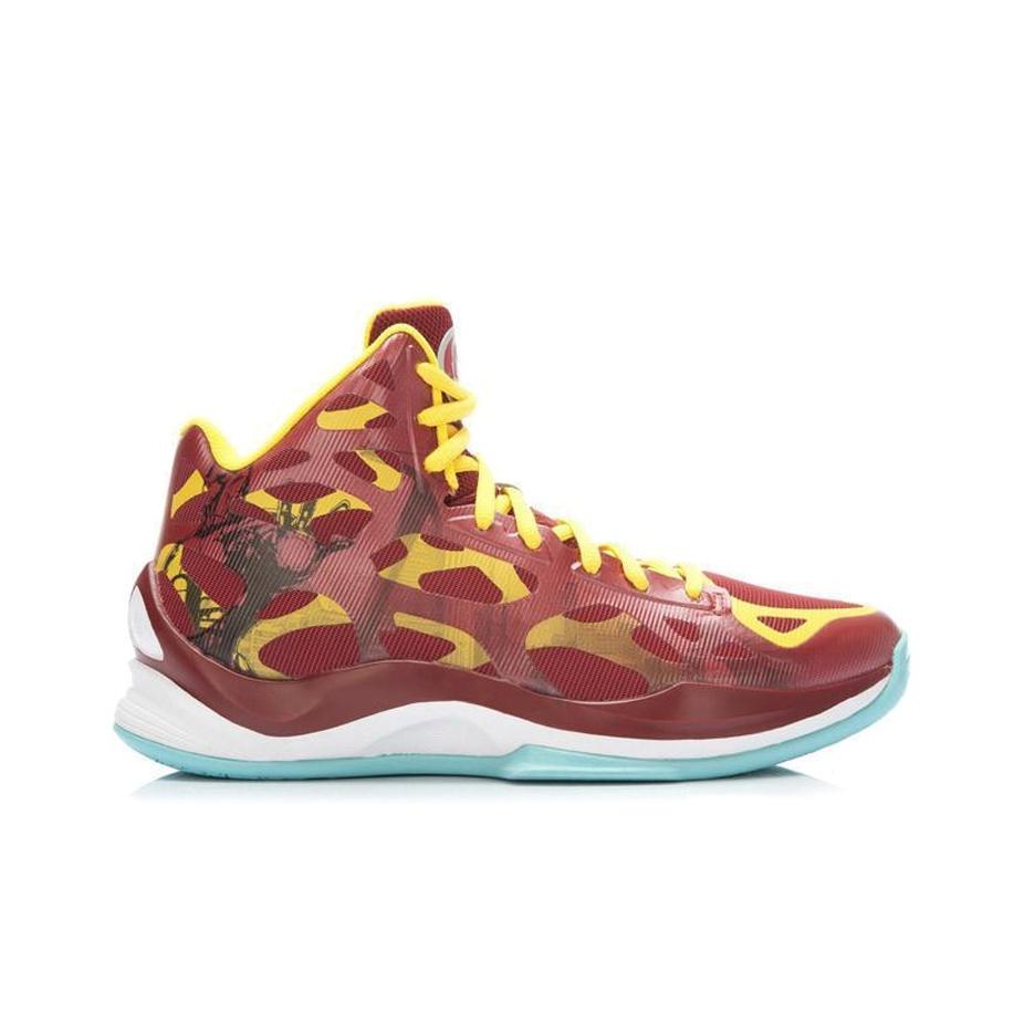 Li Ning BB Lite 3 Avengers Series Iron Man Basketball Shoes Men sneaker Brown Red Yellow ABPK057-1