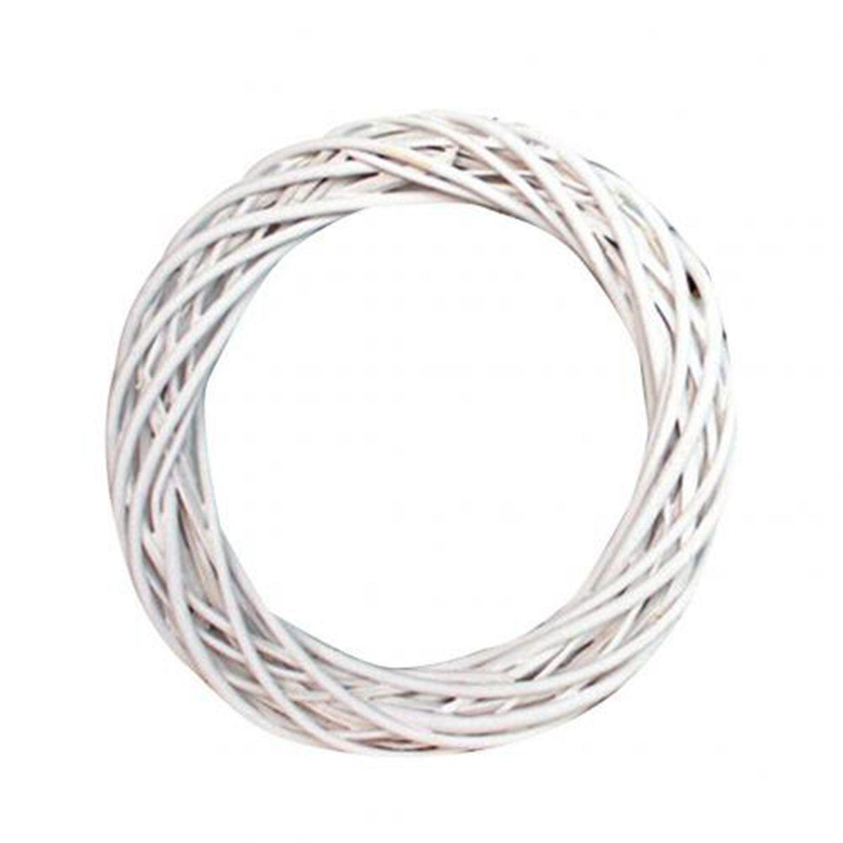 

Wedding Vine Blank Natural Hanging Wicker Wreath Christmas Decoration Rattan Ring White Garland 15cm