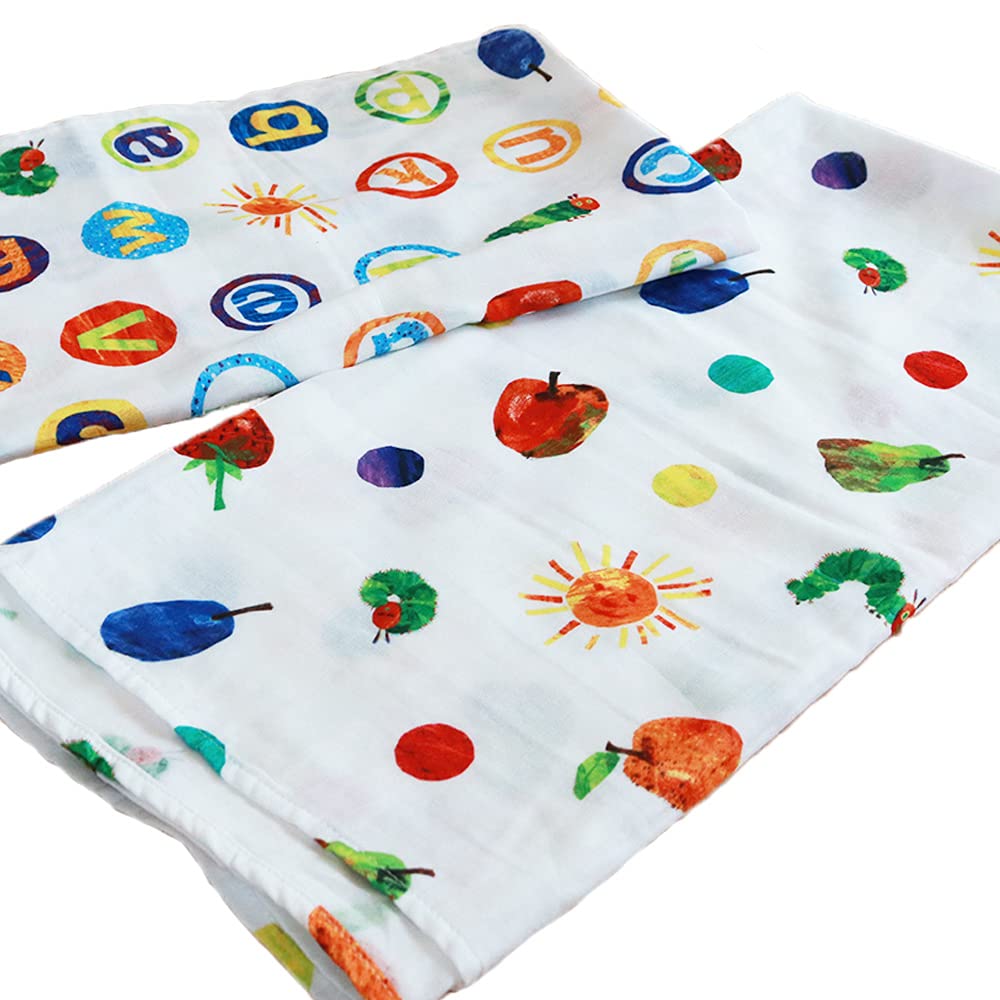 

Одеяло «Очень голодная гусеница» Эрик Карл Сделано в Японии Двойная марля Пеленка Накидка для кормления Наколенное одеяло 100 x 100 см Мульти-марля (Фрукты)