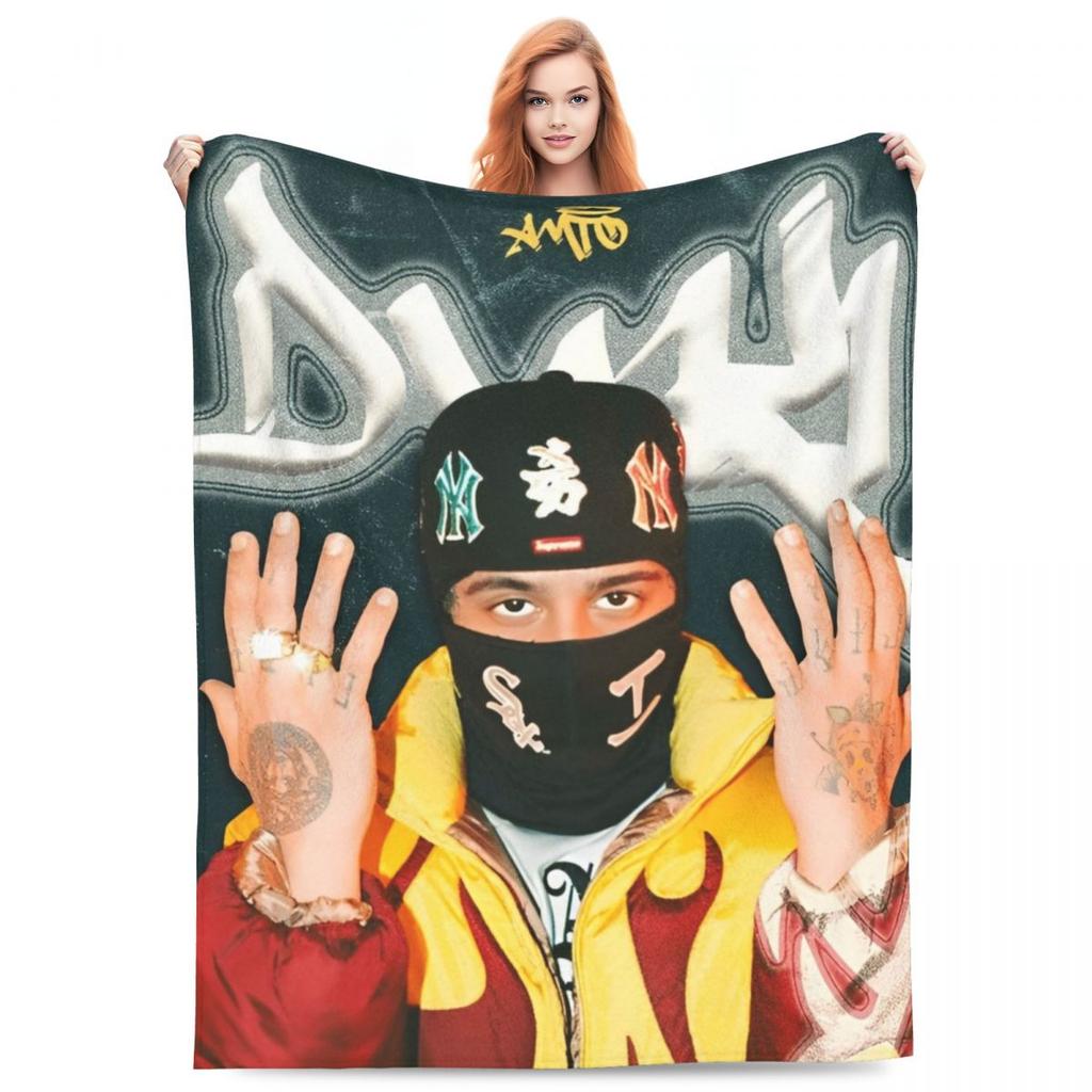 Duki Fleece Throw Blanket Reggaeton Latin Trap Pop Rap Blanket for Bedding Office Lightweight Bedspread