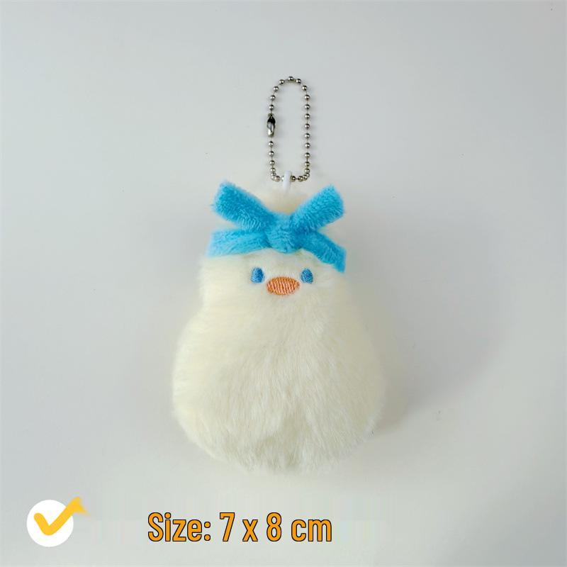 Creative Cartoon Duck Plush Keychain – Squeaky Chick Pendant Toy Charm