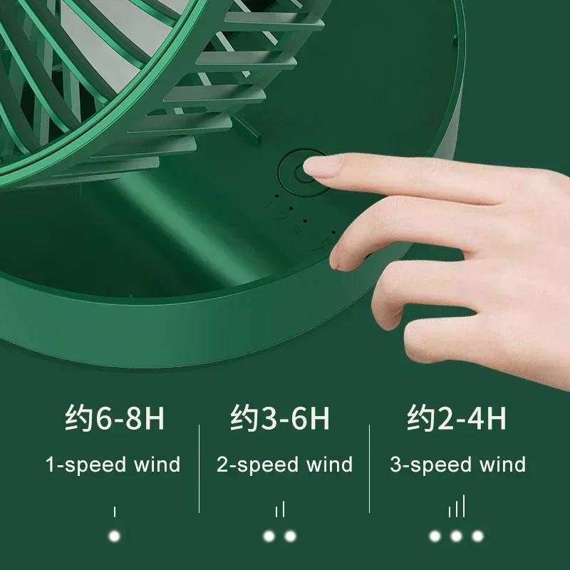 2025 Desktop Foldable Retractable Small Fan Mini Portable Charging USB Home Low Noise High Duration Standby Mini Electric Fan