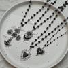Sweet Cool Girl Personalized Creative Cross Love Pendant Necklace, Suitable For Daily Wearing