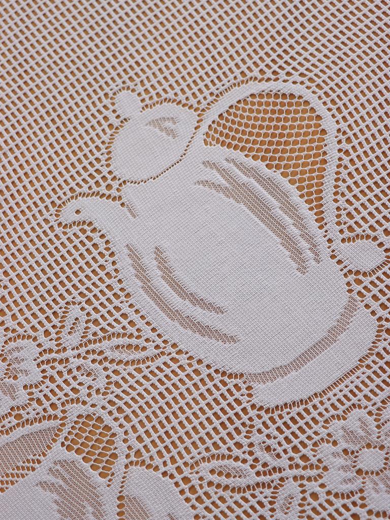 White French Half Curtain Lace Decorative Curved Curtain No Punch Partition Curtain Bedroom Kitchen Living Room Small Curtains