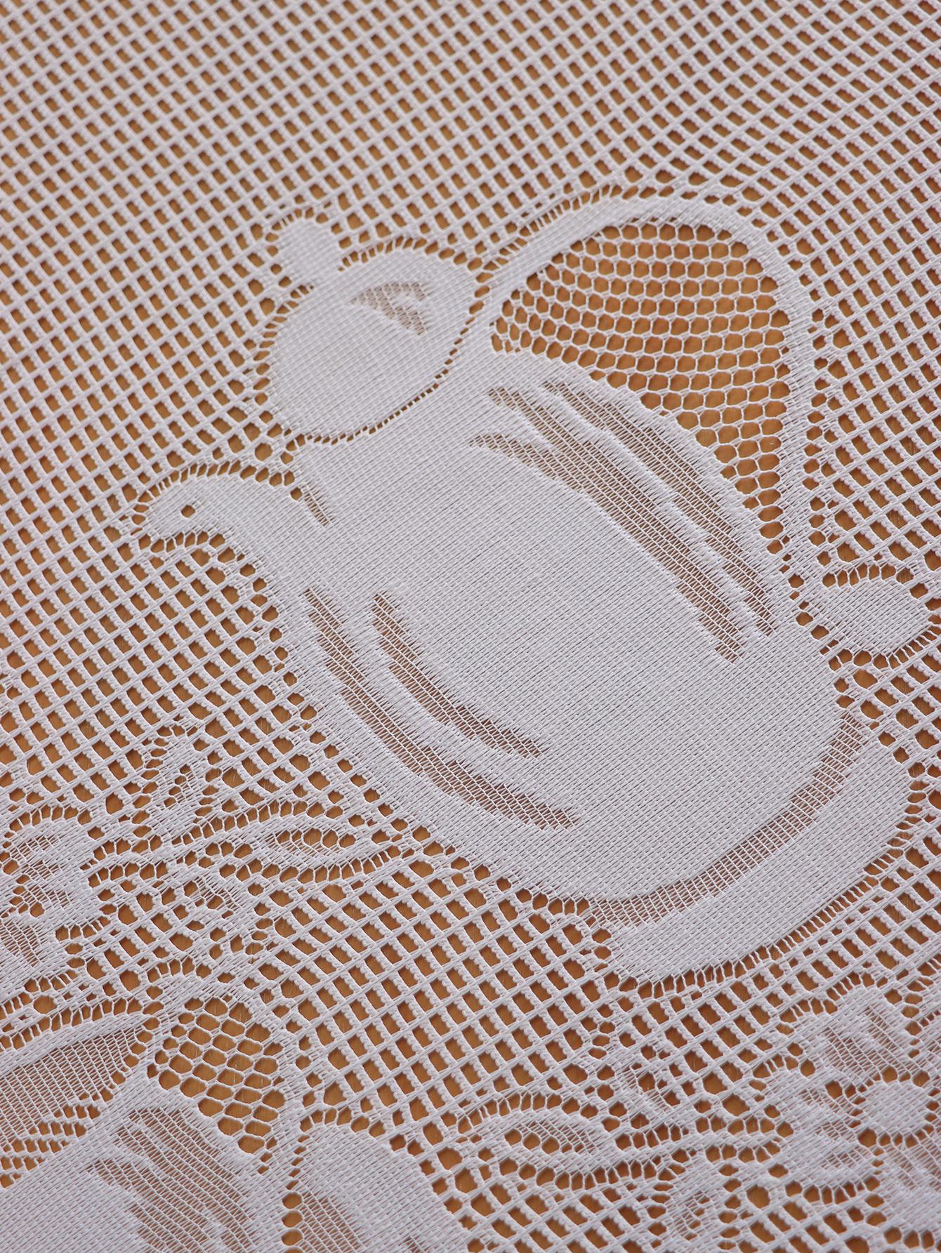 

Белая французская полузанавеска кружевная декоративная изогнутая занавеска без пробивки перегородка спальня кухня гостиная маленькие занавески 150x100cm 1PC белый