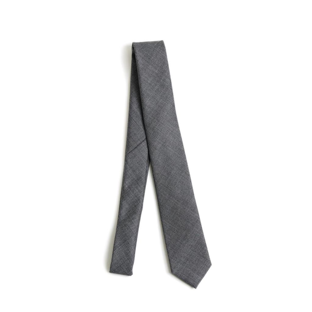 Wool Necktie, V.B.C. Canonico, 6cm Wide Blade, Narrow Tie, Domestically Made by Y&Tailor (sharkskinlight Gray)
