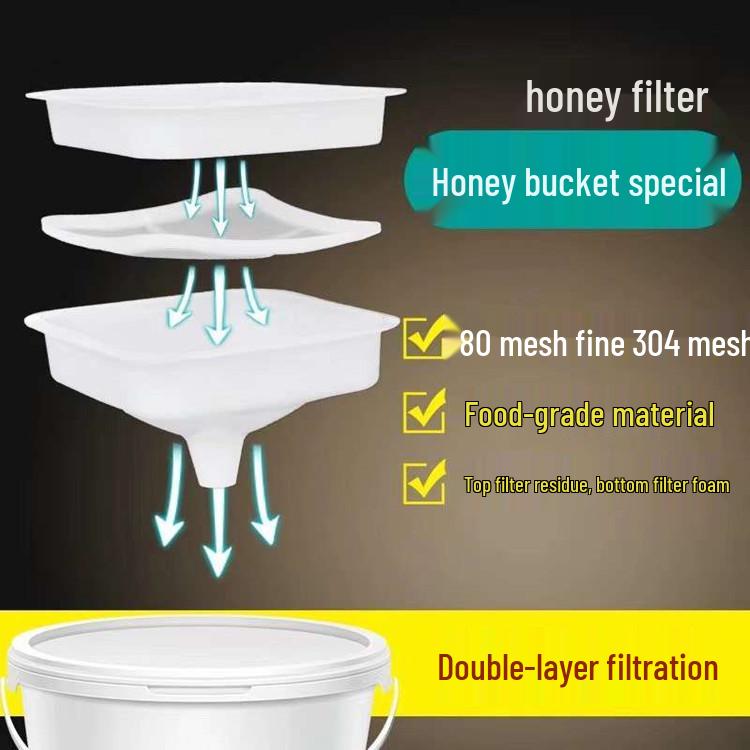 Premium Double-Layer Stainless Steel Honey Filter Sieve for Beekeeping