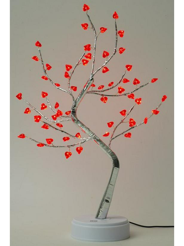 LED Bonsai Tree Lamp: Silver Branches with Pearls and Gold Leaf, Perfect for Christmas or Night Lighting