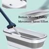 Rectangle Multi-functional Portable Silicone Folding Bucket Laundry Car Wash Cleaning Mop Fishing Camping Household Item
