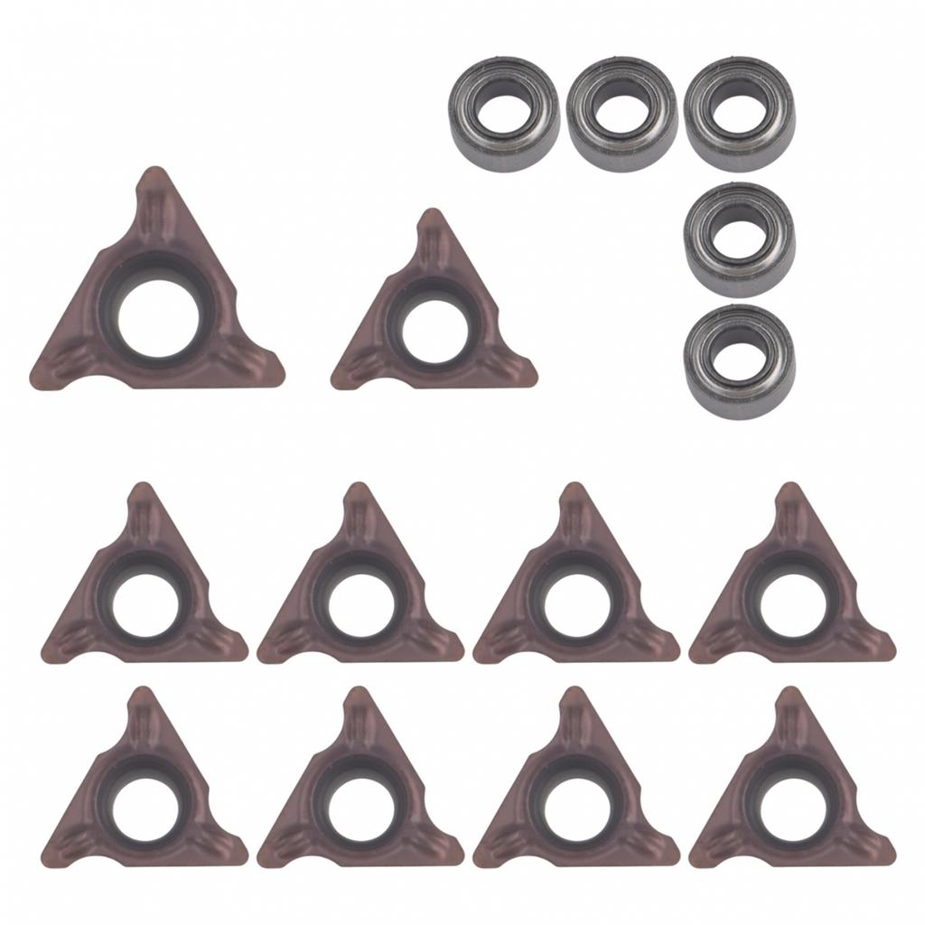 For Mini Chamfer Tool Insert Package with Triangular Cutters and Bearings