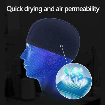 1pc Cooling Dome Skull Cap: Sweat-Wicking Helmet Liner for Motorcycle and Bicycle Rimless Caps, Polyester Knit Fabric, Breathabl