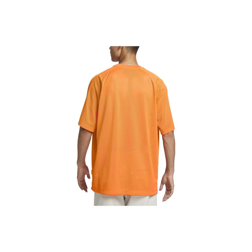 Nike Air Split Hem Crew Neck Short Sleeve T-Shirt Men Tops Bright-Orange DX0157-885