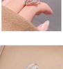 S925 Sterling Silver Snake Head Adjustable Open Ring for Women - Korean/Japanese Style Light Luxury with Full Diamond Shine