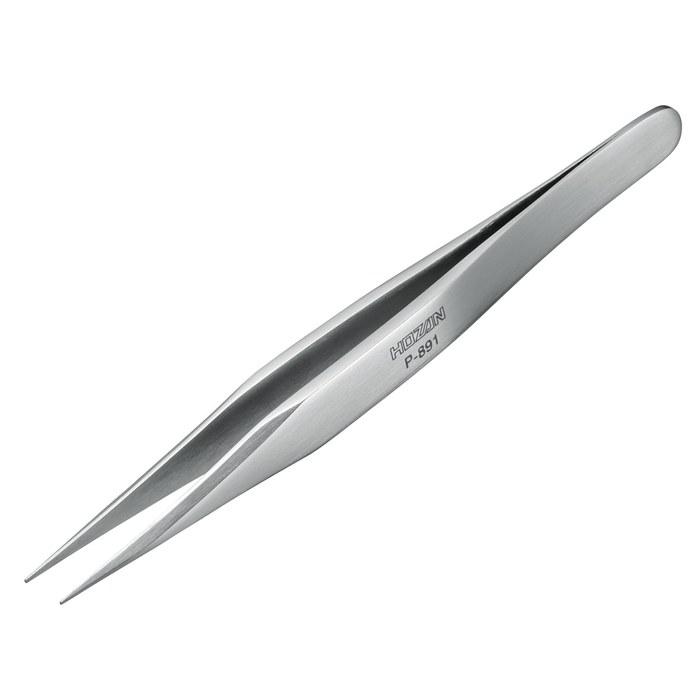 Hozan P-891 Tweezers (125mm, 8mm Opening, 0.6mm Tip) - Tweezers Only