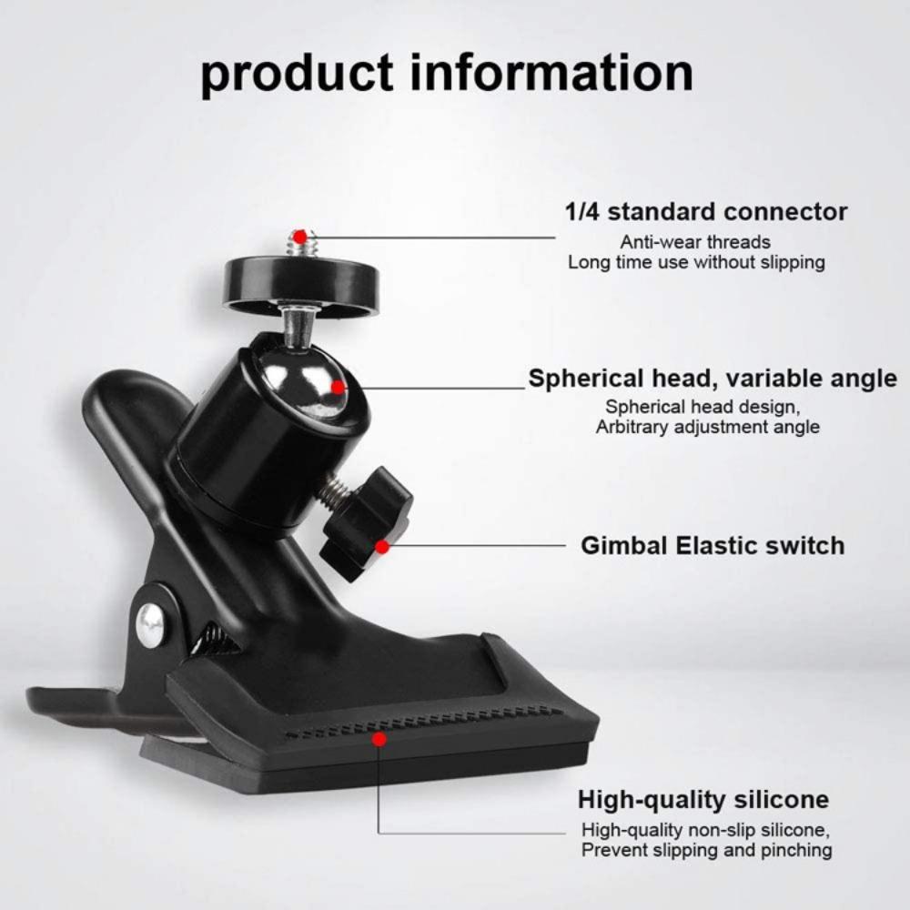 Mobile Live Streaming Stand, Desktop Metal Expansion, Powerful Clamp Head, Photography Accessory, 1/4 Universal Multifunctional Guitar Stand