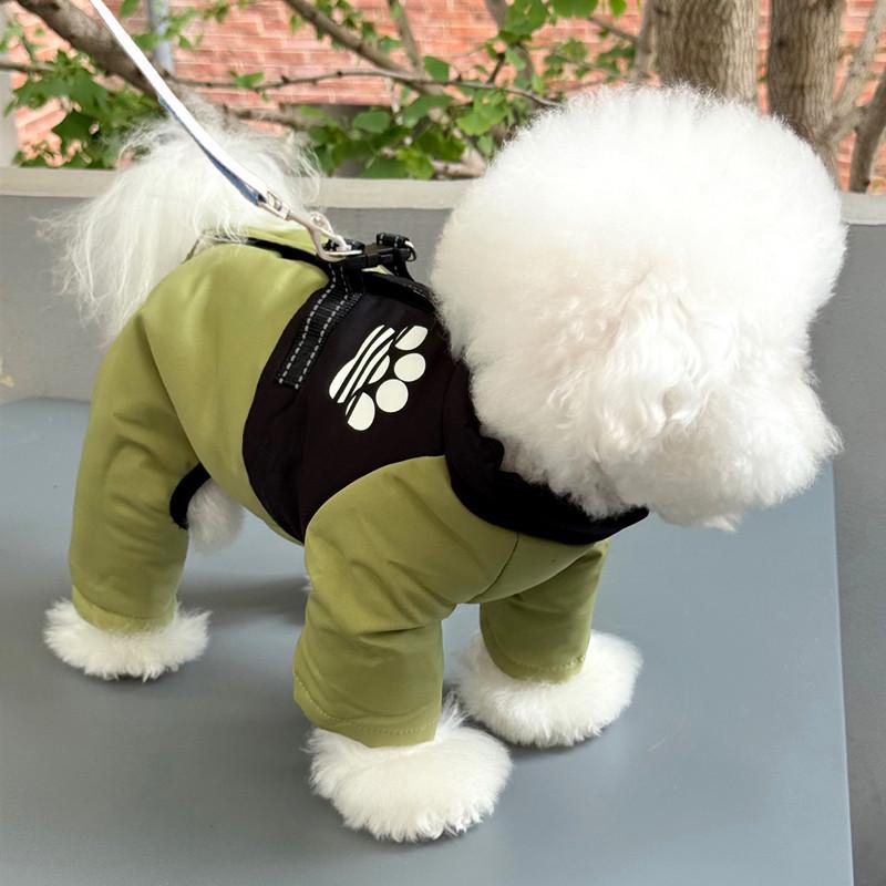 Cappotto in Cotone a Quattro Zampe per Animali Domestici Può Portare il Cane Vestiti per Cani Teddy Bichon Pomerania Yorkshire Terrier Cane Piccolo Abbigliamento Autunno e Inverno