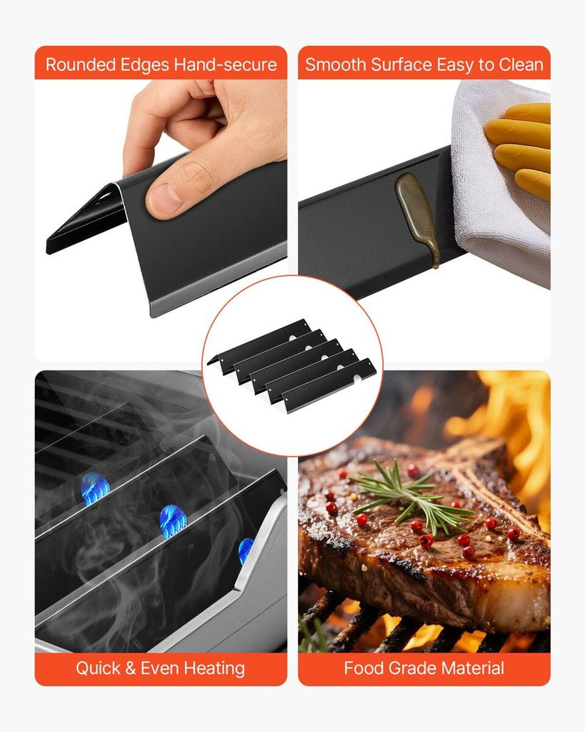 Flavorizer Bars und Hitzeschutzbleche, 44cm Grill Ersatzteil, für Weber Genesis ll 310 315 335 340, E/S 325s, ES/SX 325s, E/S 335, EX/SX/EPX-335
