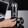 Car LED Intelligent Temperature Measurement Cup Thermos Bottle For Citroen C1 C2 C4 C5 C3 C4L Berlingo Xsara Picasso Accessories