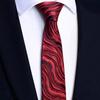Fashion White 3D Wavy Striped Tie Jacquard Weave Slim 6CM Width Necktie Designer Mens and Women Ties