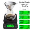 Digital Kaffevåg 3kg/0.1g 5kg/0.1g Kök Smycken Vikt Kaffe Vägning med Timer Hög Precision LCD Elektroniska Vågar