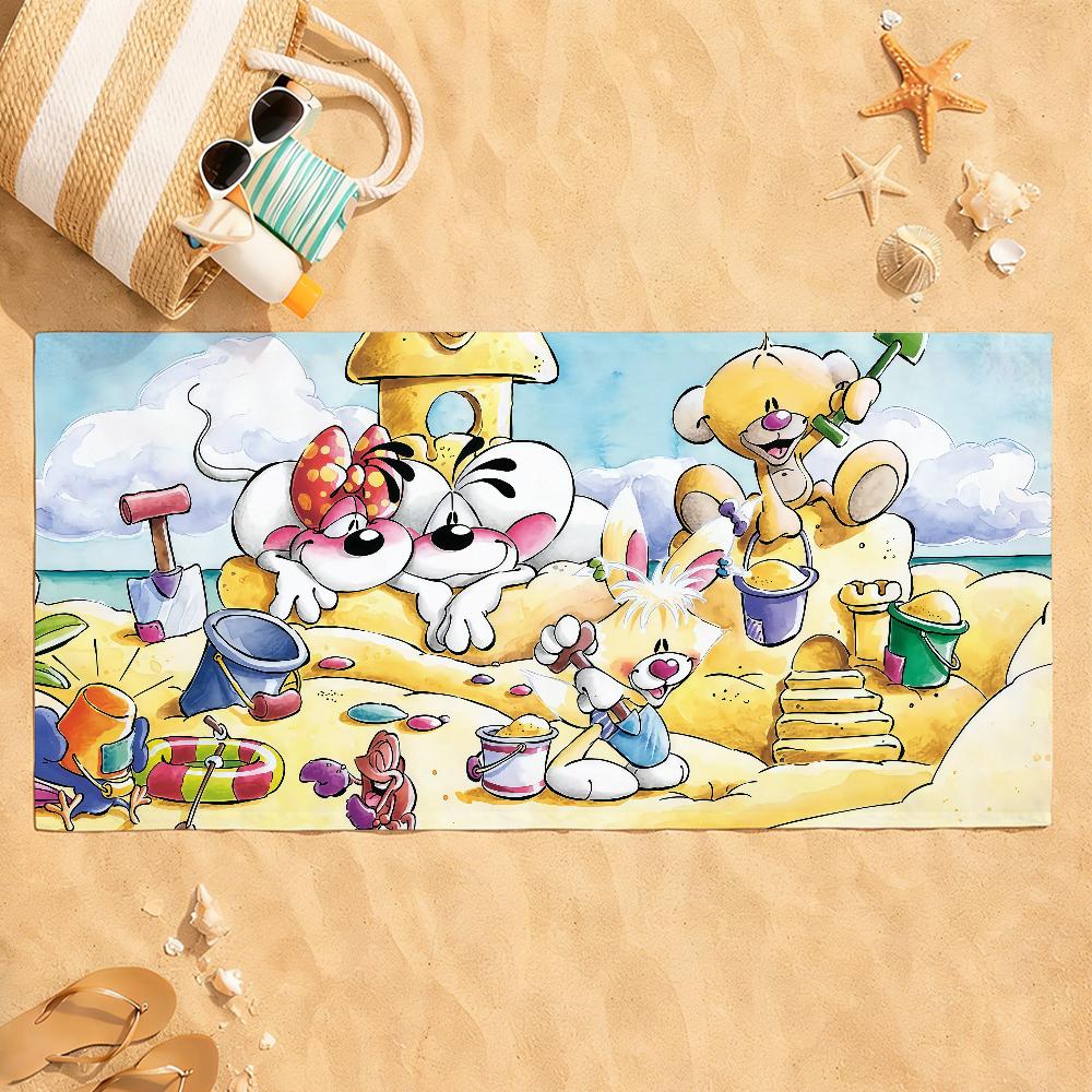 Cartoon D-Diddl Rat Towel Towels For Beaches Yoga Studios Gyms Hot Springs Swimming Pools And Picnics